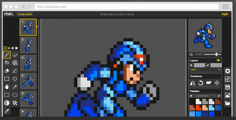 piskel mega man - Criar Pixel Art: As 10 melhores ferramentas para desenvolvedores