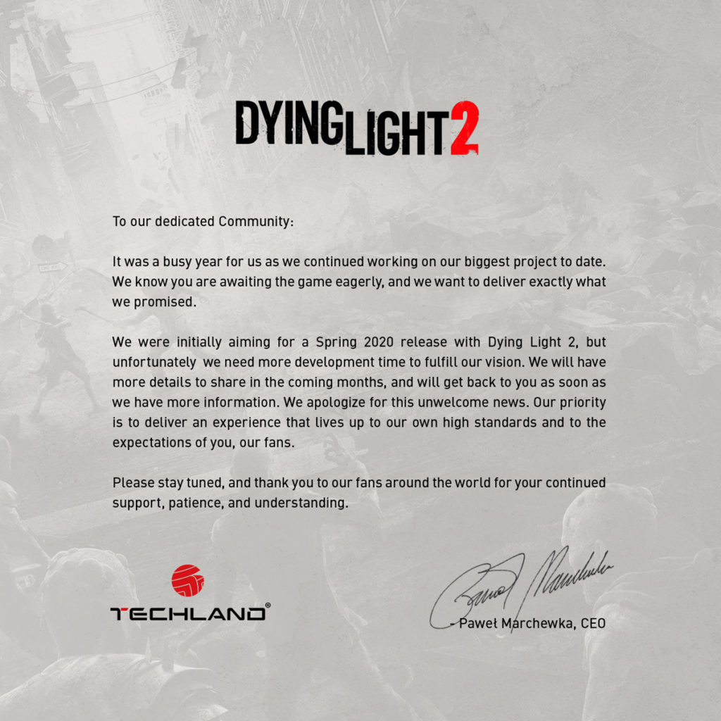 Dying Light 2 é adiado e não possui uma nova 1024x1024 - Dying Light 2 é adiado e não possui uma nova data de lançamento