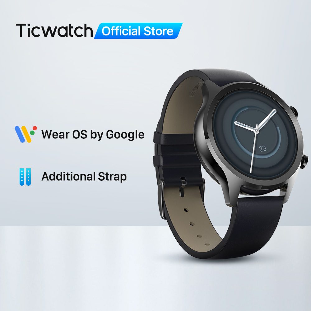 TicWatch C2 Plus Wear OS Smartwatch 1GB RAM Built in GPS Fitness Tracking IP68 Waterproof Watch - TicWatch C2 Plus Wear OS Smartwatch 1GB RAM Built-in GPS Fitness Tracking IP68 Waterproof Watch NFC Google Pay Women's Watch