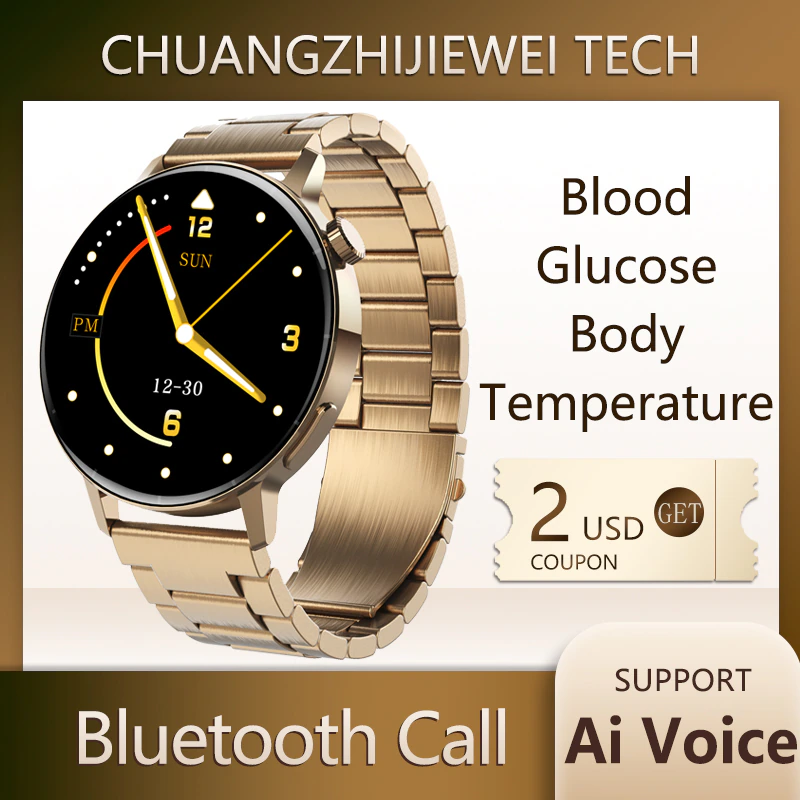 CZJW New Smart Watches Man Blood Glucose Health Tracker Fitness Smartwatch Ai Voice Waterproof For Android - CZJW New Smart Watches Man Blood Glucose Health Tracker Fitness Smartwatch Ai Voice Waterproof For Android IOS HUAWEI XIAOMI Pho