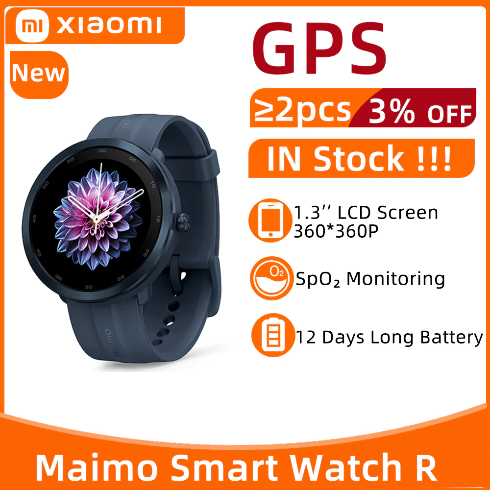 Global Version Maimo Watch R GPS Smartwatch Blood Oxygen 1 3 Display Stainless Steel bezel Heart - Global Version Maimo Watch R GPS Smartwatch Blood Oxygen 1.3" Display Stainless Steel bezel Heart Rate 12 Days Battery Men Watch