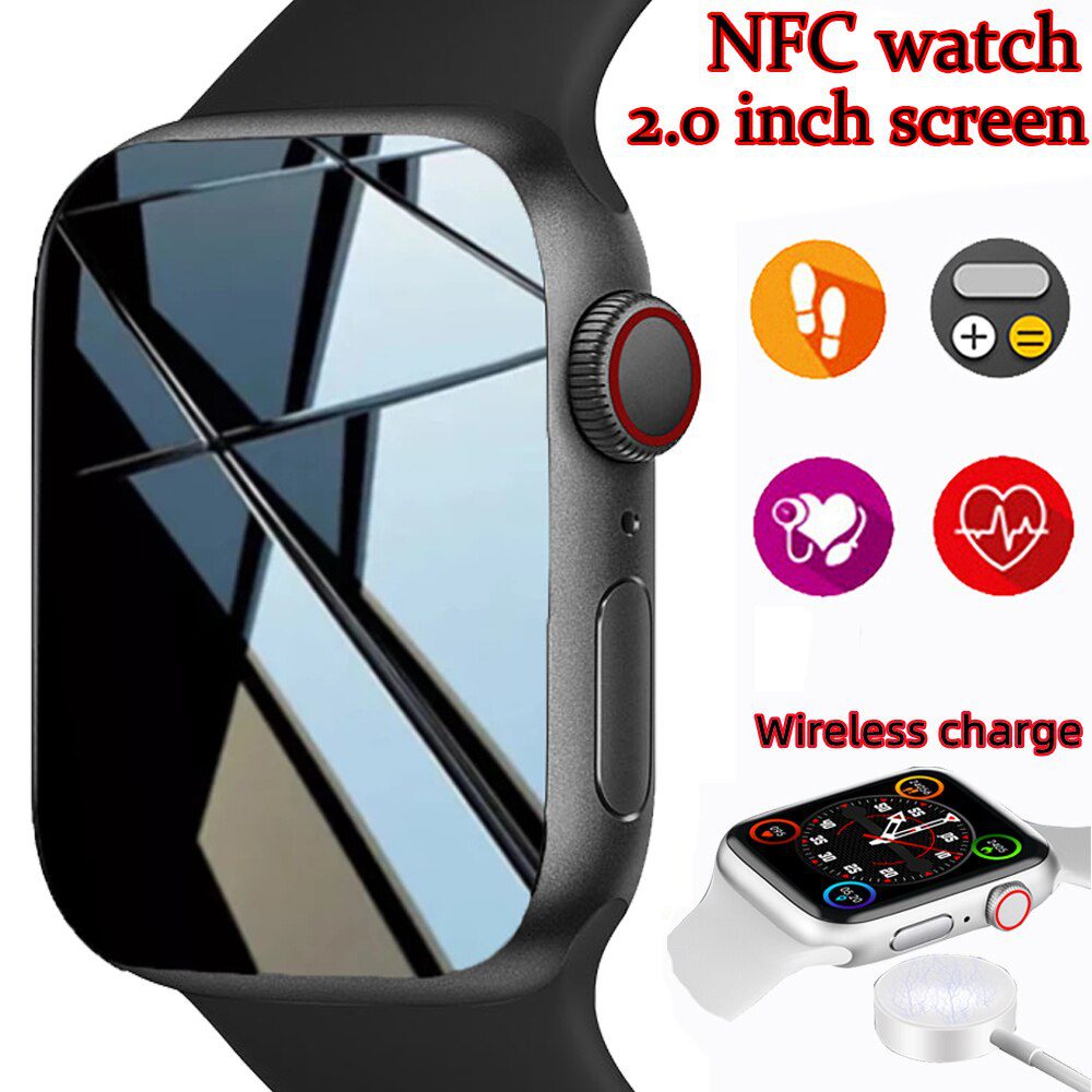 IWO 2 Inch Smart Watch Men Women NFC Smartwatch 2022 Wireless Charge Bluetooth Call Sports Fitness - IWO 2 Inch Smart Watch Men Women NFC Smartwatch 2022 Wireless Charge Bluetooth Call Sports Fitness Tracker Clock For Android IOS