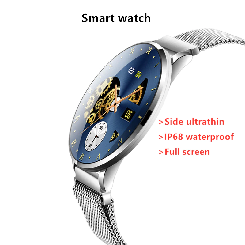 Side ultrathin Smart Watch round screen Fitness Tracker Heart Rate Monitor IP68 Waterproof Smartwatch for Women - Side ultrathin Smart Watch round screen Fitness Tracker Heart Rate Monitor IP68 Waterproof  Smartwatch for Women Men Android