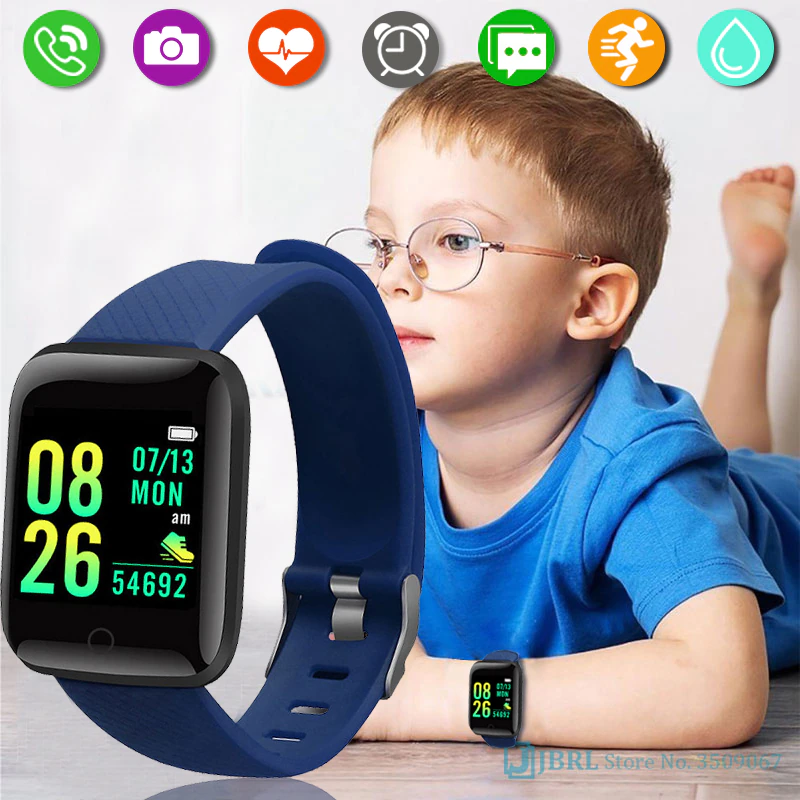 Silicone Kids Smart Watch Children Sport Smartwatch Fitness Tracker For Boys Girls Electronic Smart Clock Waterproof - Silicone Kids Smart Watch Children Sport Smartwatch Fitness Tracker For Boys Girls Electronic Smart Clock Waterproof Smart-Watch