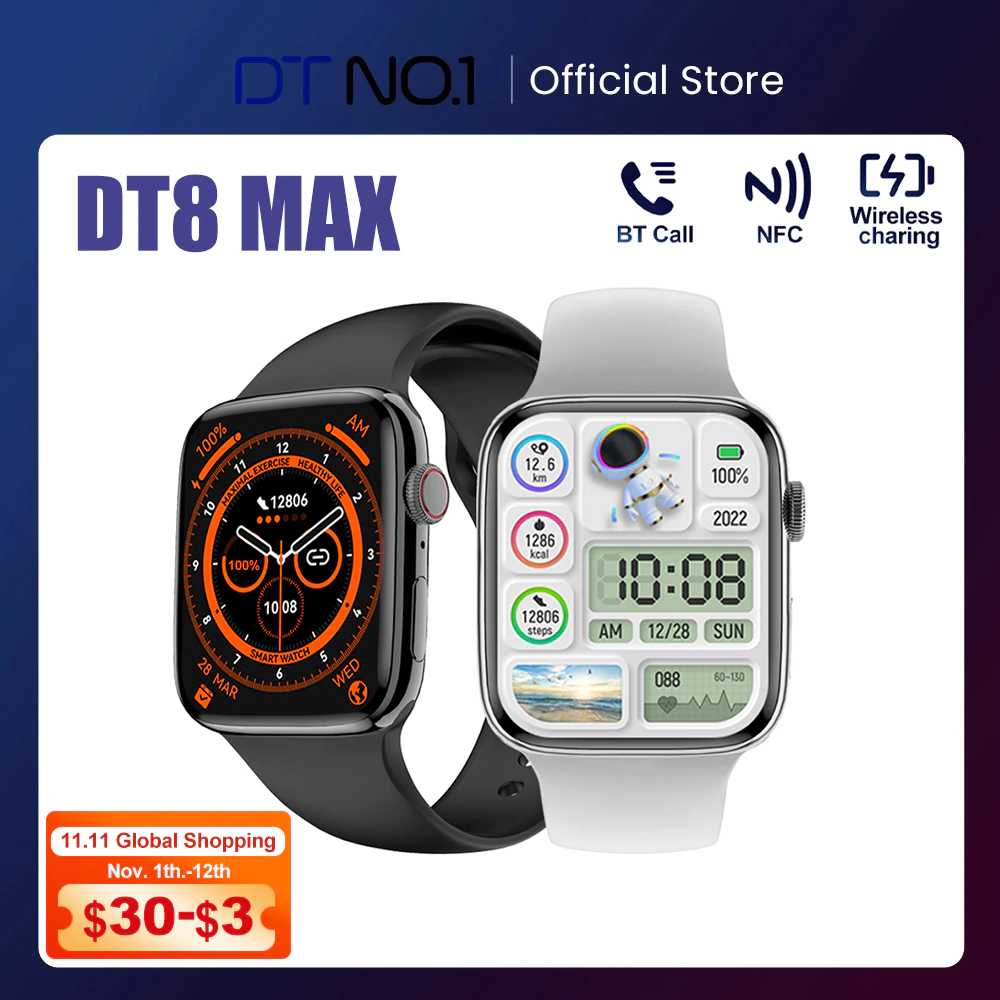 DT8 Max Smart Watch 2 0 Inch HD Screen Bluetooth Call for Men NFC Smartwatch Temperature - DT8 Max Smart Watch 2.0 Inch HD Screen Bluetooth Call for Men NFC Smartwatch Temperature Heath Monitoring PK DT7 Pro Max