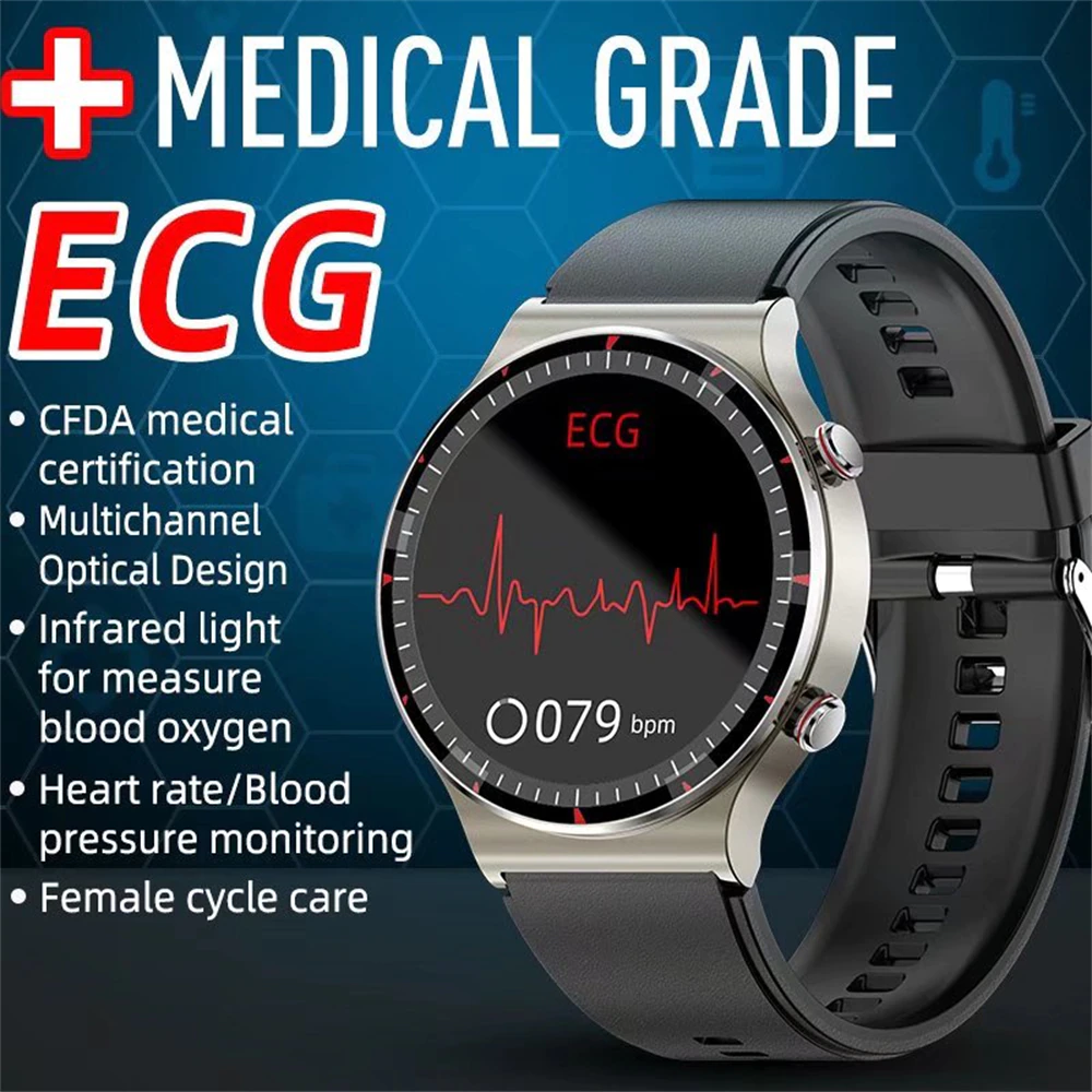 G08 Medical Grade Health Monitoring PPG ECG Men Women Smart Watch Heart Rate Blood Oxygen Monitor - G08 Medical Grade Health Monitoring PPG + ECG Men Women Smart Watch Heart Rate Blood Oxygen Monitor Fitness Sport Smartwatch New