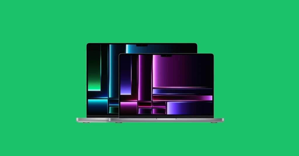 Apple MacBook Pro M2 Pro and M2 Max 2 up screen gear 1024x536 - Apple MacBook Pro e Mac Mini de 14 e 16 polegadas (2023): especificações, data de lançamento, preço