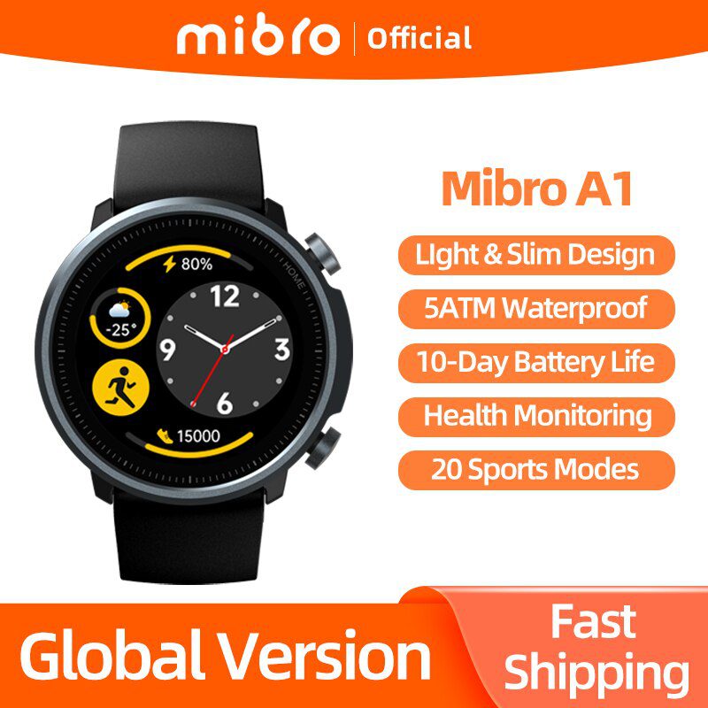 Mibro Smartwatch A1 5ATM Waterproof 270mAh Battery Bluetooth Fitness Tracker Sport Men Women Smart Watch For - Mibro Smartwatch A1 5ATM Waterproof 270mAh Battery Bluetooth Fitness Tracker Sport Men Women Smart Watch For Android IOS