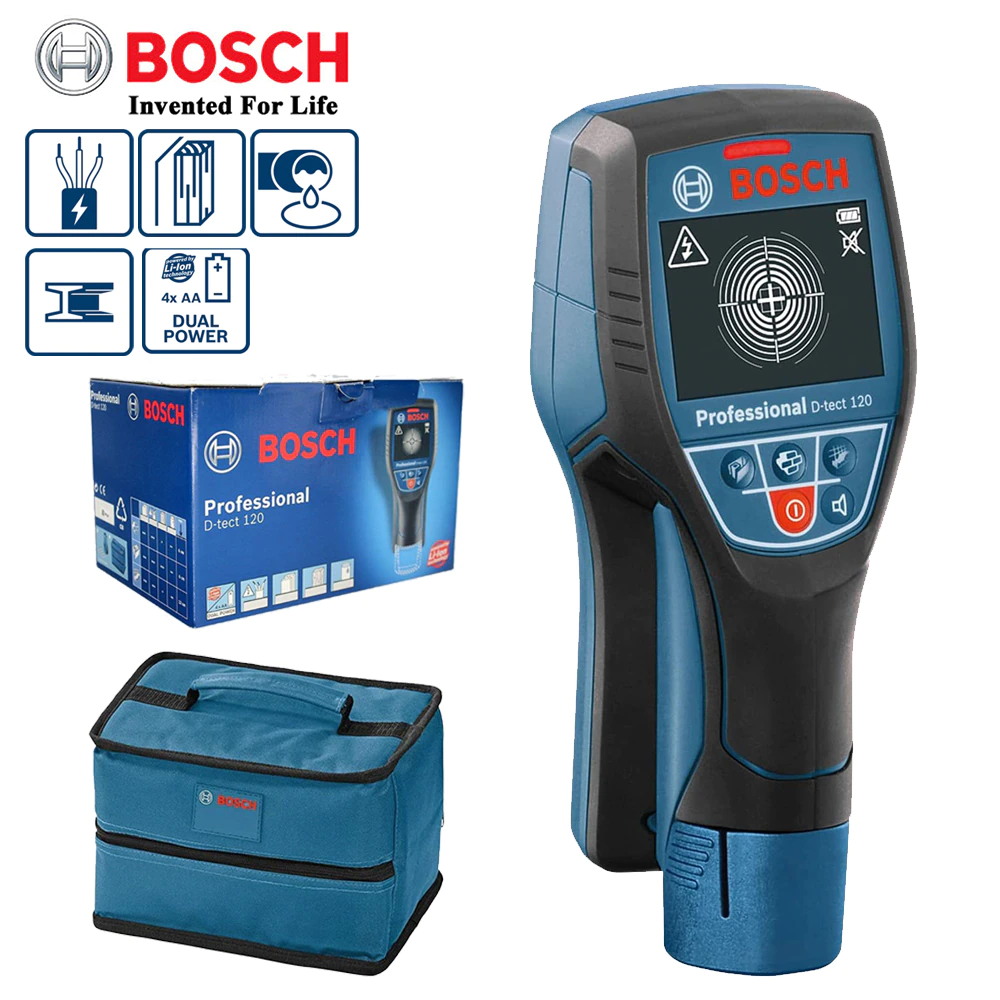 BOSCH D TECT 120 Professional Waterproof Digital Metal Detector Underground Wall Scanner High Quality Stud Finder - BOSCH D-TECT 120 Professional Waterproof Digital Metal Detector Underground Wall Scanner High Quality Stud Finder tools