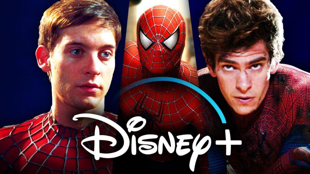 tobey andrew disney plus 1024x576 - Homens-Aranha de Tobey e Andrew estrelam novo comercial do Disney+