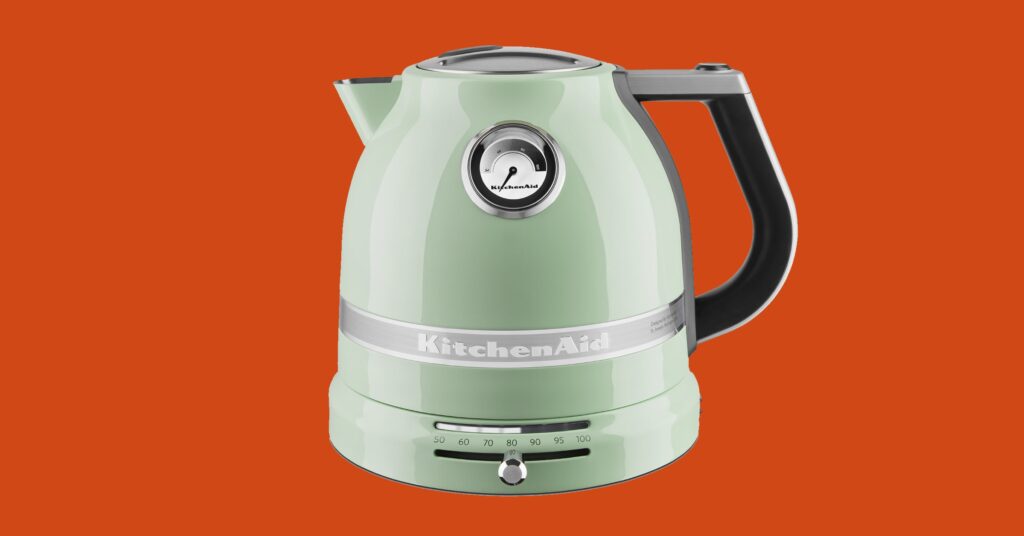 Kitchenaid ARTISAN 1.5 L Water Kettle Pistachio Gear 1024x536 - 9 melhores chaleiras elétricas (2023): gooseneck, controle de temperatura, barato