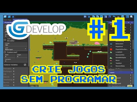 1 Aprenda a criar jogos sem programar com o - 🎮 #1 - Aprenda a criar jogos sem programar com o GDevelop 100% Grátis!