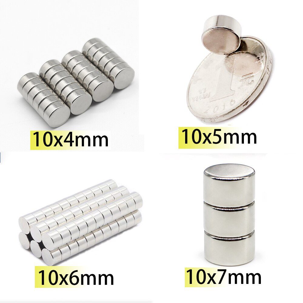 100 200pcs 10x4mm 10X5 10X6 10X7MM Magnet Superpower N35 Neodymium Magnets Nickle Search Magnetic Fridge DIY - 100/200pcs 10x4mm 10X5 10X6 10X7MM Magnet  Superpower  N35 Neodymium Magnets Nickle  Search Magnetic Fridge DIY Crafts Aimant